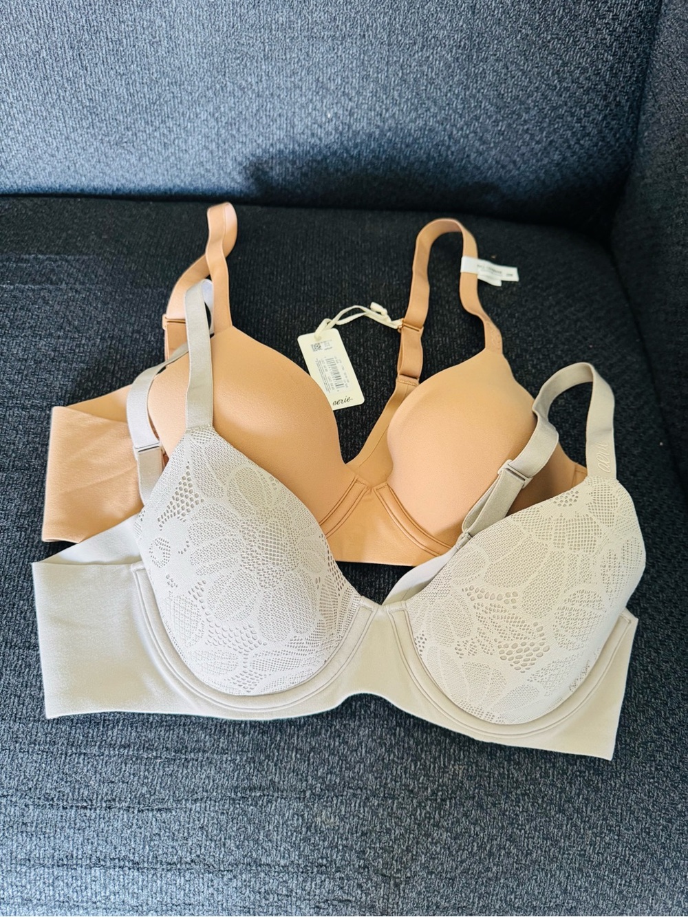 aerie Two-Pack Seamless Nude & Light Beige Bras